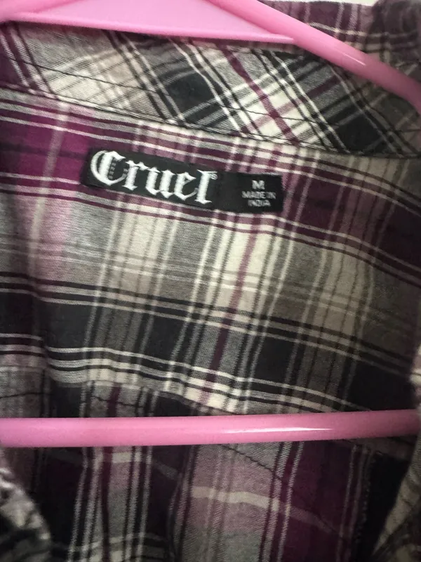 Cruel size m purple plaid Size M - Image 2