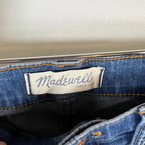 Madewell High Waisted‎ Sailor Jeans Medium Wash Cropped Flare women's Size 26 - Image 4