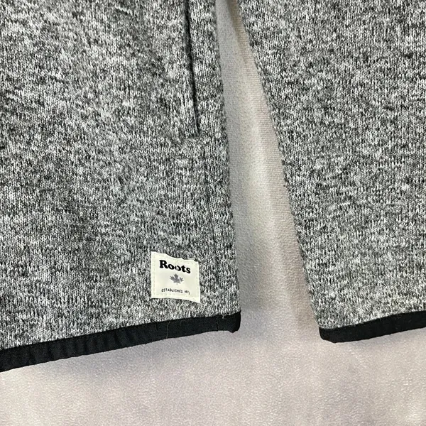 Roots Womens‎ Quarter Zip Fleece Pullover Size XS Heathered Gorp Outdoor Hiking - Image 4