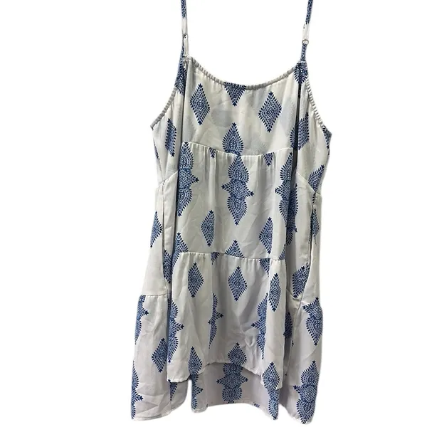 Show Me Your Mumu White Blue Spaghetti Strap Lightweight Pocket Dress Medium - Image 7
