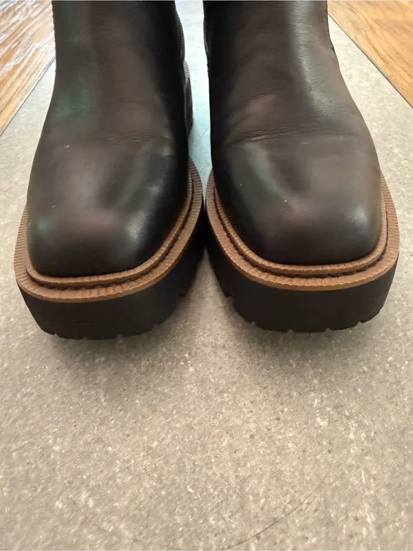 Sam Edelman Laguna Waterproof Lug Sole Chelsea Boot Black Leather Size 8 NWOB - Image 6