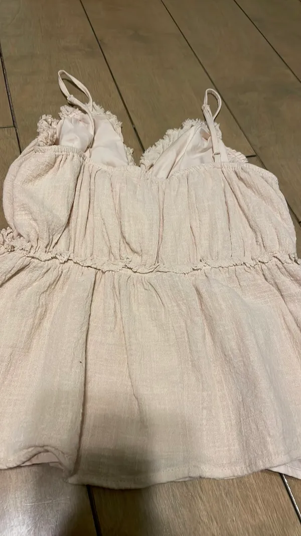 Beige triangle babydoll top Tan - Image 4