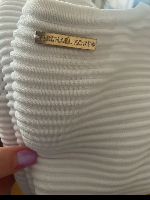 Michael by Michael Kors ribbed v neck sweater dress - Image 2