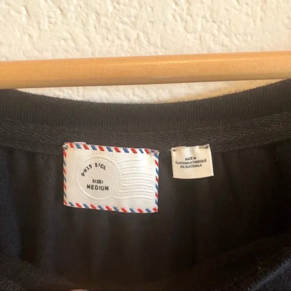 Anthropologie Postmark bell sleeve black crop top M - Image 7