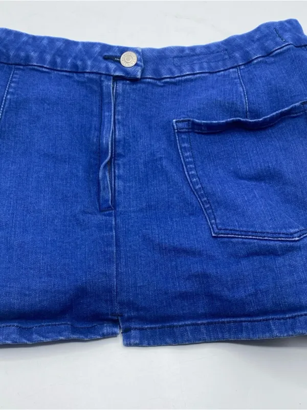 Jorts PacSun Denim Jean Shorts Mom High Waist Rise Sailor Zipper 29 Stretch Mini - Image 4
