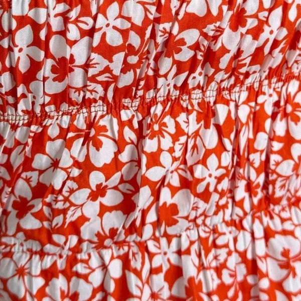 NWT Revolve NIA Open Back Smocked Floral Mini Dress Orange Size S - Image 10