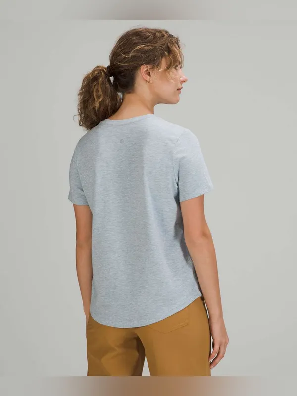 Lululemon Love Crew Short Sleeve T-Shirt Heathered Chambray - Image 3
