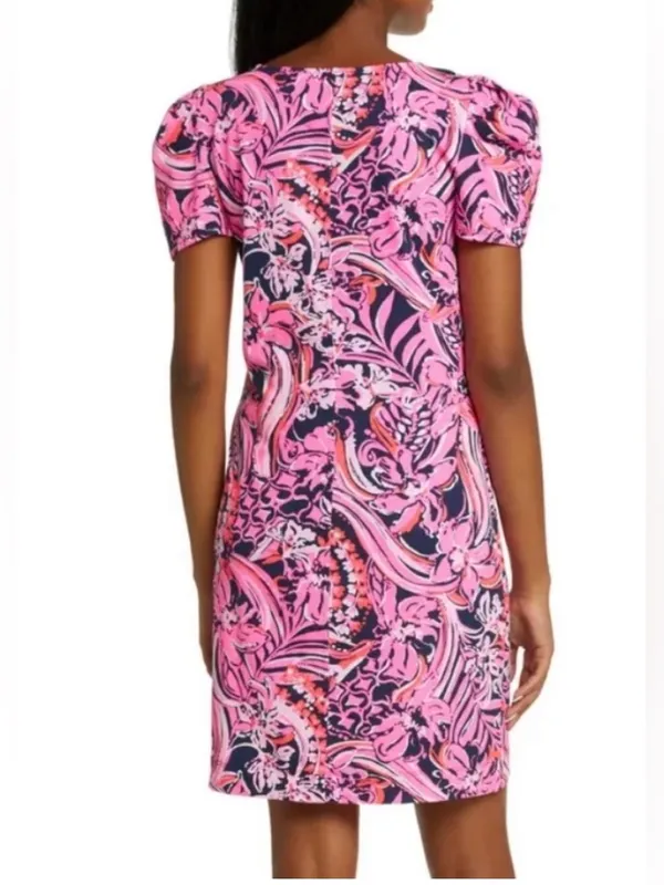 Lilly Pulitzer Aleece Short Sleeved Dress in Low Tide Navy Med EUC - Image 3