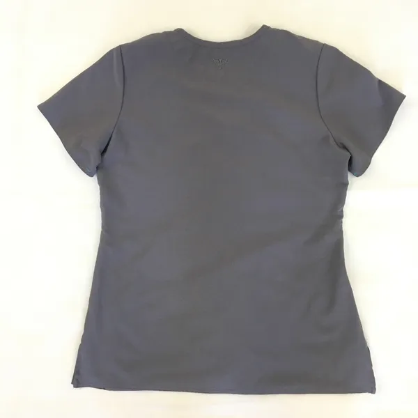 Med Couture Gold Gray Scrub Top M - Image 2