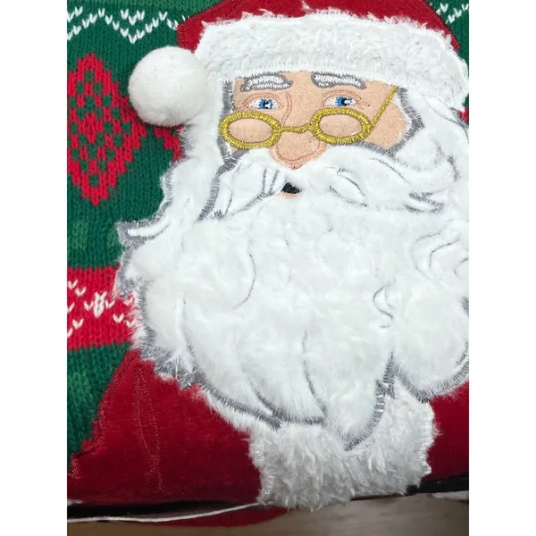 Holiday Time Ugly Unisex Christmas Santa Sweater Pocket House‎ Red/Green Sz S - Image 11