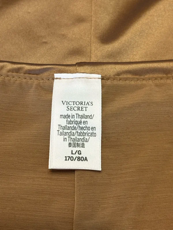 Victoria's Secret Satin Midi Skirt in Camel Brown size Large minimalist - Image 3