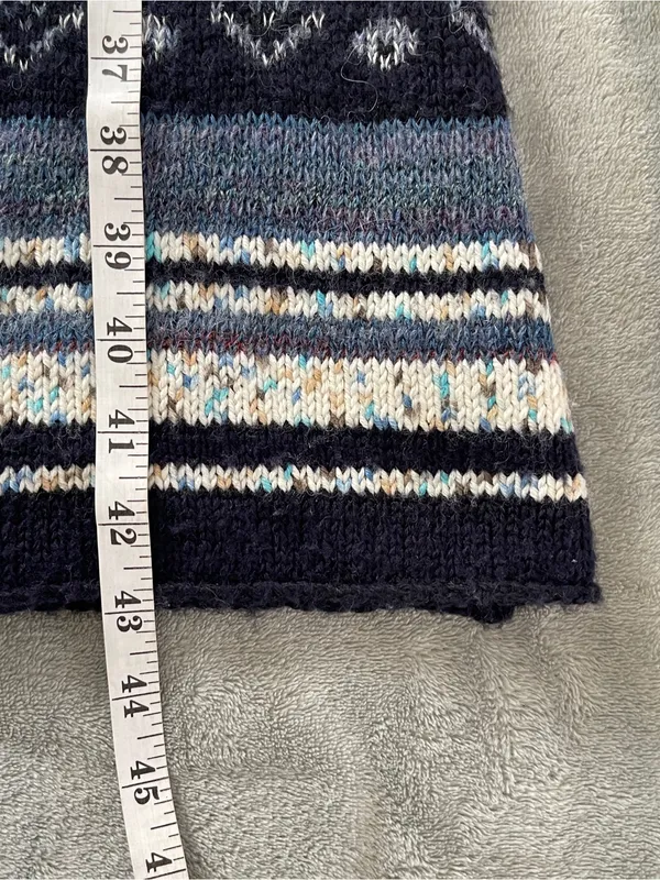 Free People Open-Front Knit Duster Cardigan Sweater Blue Multi boho bohemian XS - Image 10