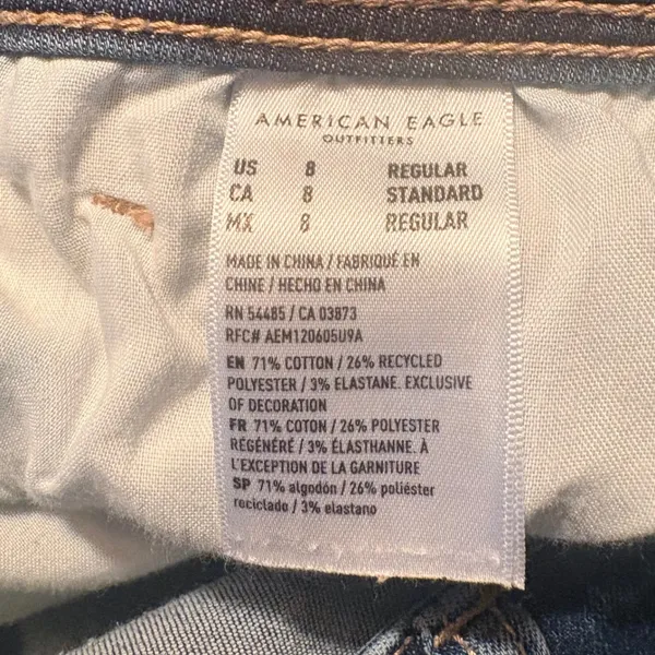 American Eagle Kick Boot Jeans Womens 8 Medium Wash Excellent Next Level Stretch - Image 5