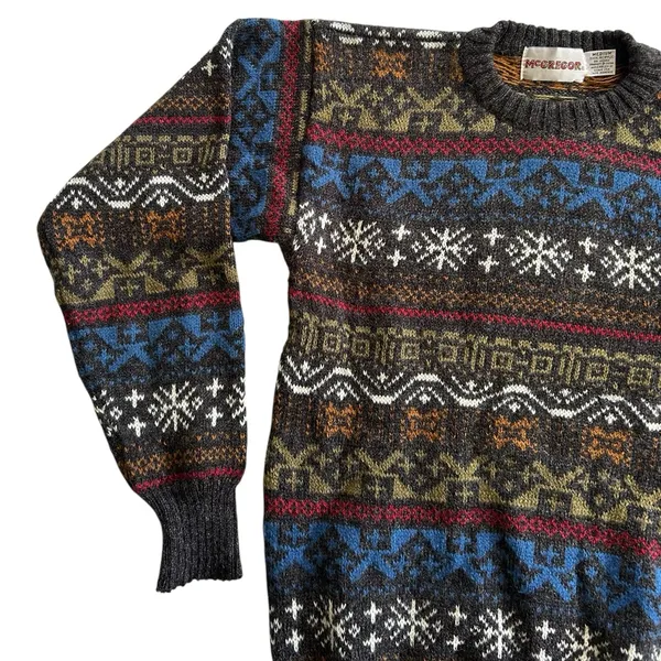 Vintage McGregor Knit Winter Holiday Christmas Ugly Sweater size Unisex M - Image 2