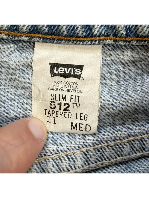 Vintage 90s Levis 512 Slim Fit Tapered Leg Jeans USA Made High Rise Womens 29x30 - Image 6