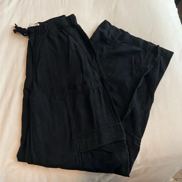 Abercrombie & Fitch Linen-Blend Pull-On Cargo Pant - Image 4