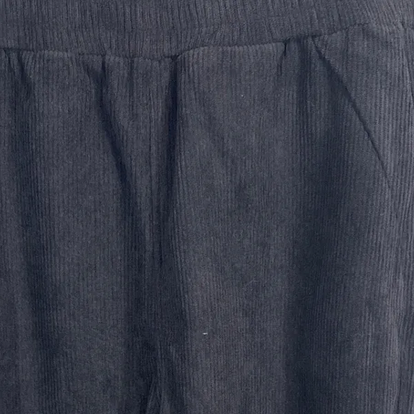 Halara Black Corduroy Wide Leg Pants XL Petite Elastic‎ Waist Pockets - Image 5