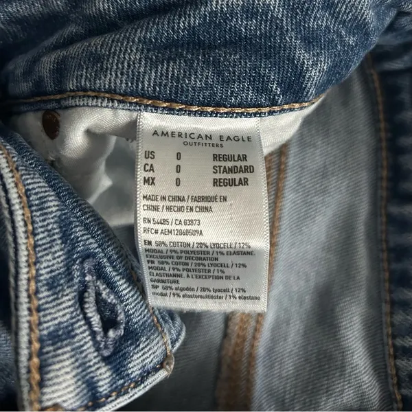 American Eagle Outfitters Mid Rise Blue Jeans - Image 4
