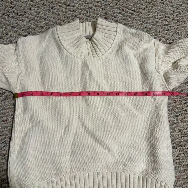 Everlane The Texture Cotton Cable Sweater in Bone - Size XS - Image 10
