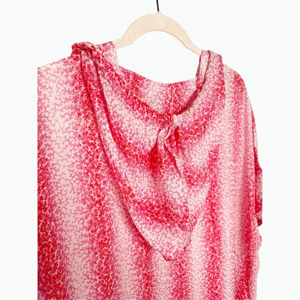 Tuckernuck Speckled Pink Coral Easy Hooded Beach Cover-Up Maxi Dress Size L - Image 7