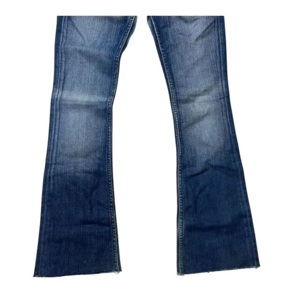 Yanuk Women Flare Jeans Size 25 Blue Denim Low-Rise Waist Cotton Bootcut Boho - Image 3
