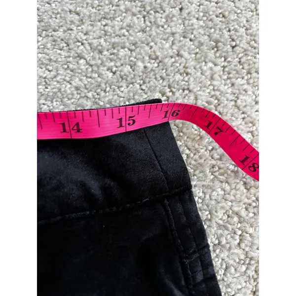 Alice + Olivia Velvet Pants 31 Black Straight Leg Luxury Goth Designer Trousers‎ - Image 5