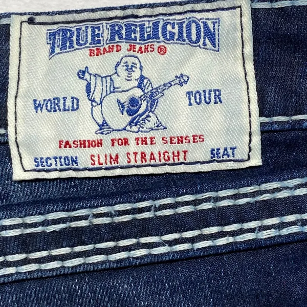 True Religion Jeans Slim Straight Dark Wash Denim Women's Size‎ 27 - Image 3
