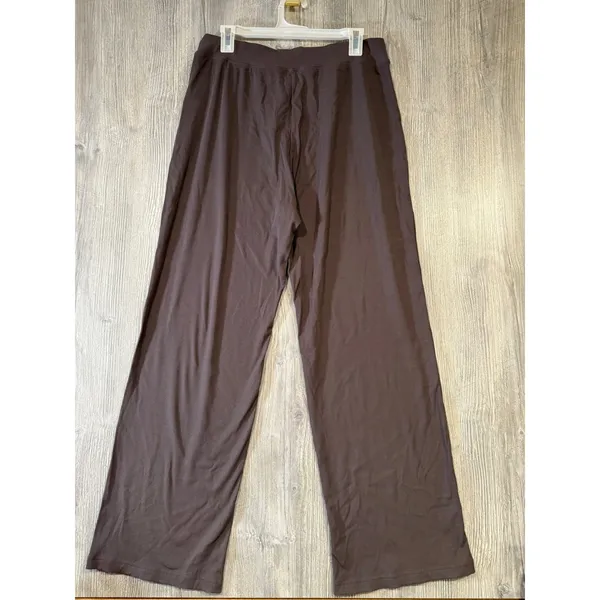 Vuori Pose Wide Leg Pants Chia‎ Gray Brown Ribbed Knit Relaxed Fit Size XL NWT - Image 3