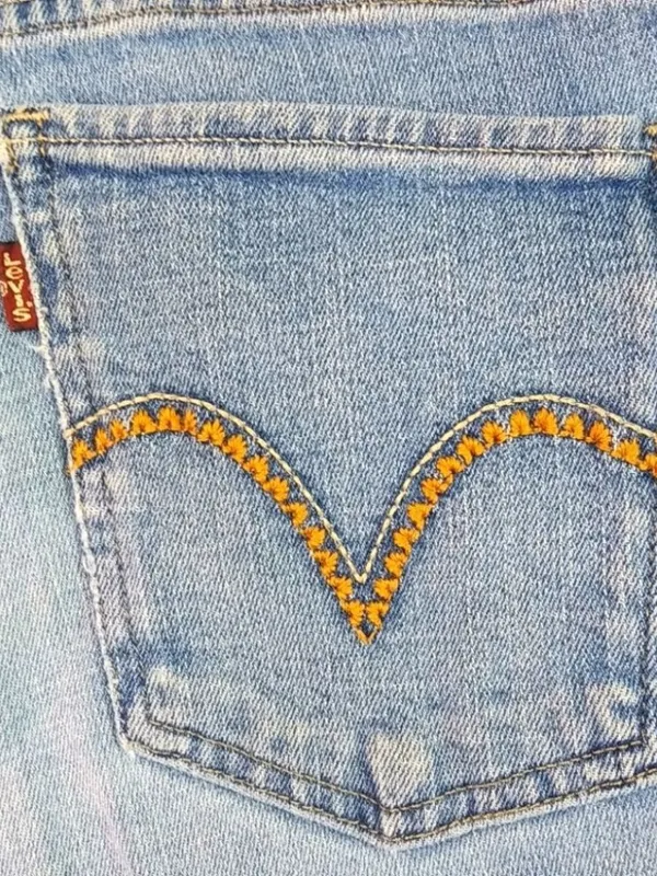 Levis 505 8 31 Medium Wash Jeans Shorts - Image 3