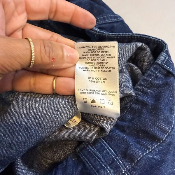 Imogene + Willie Cotton Linen Utility Trousers Jeans M Military Workwear Artisan - Image 11