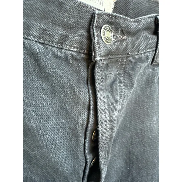 WE THE FREE Black Distressed Ripped High Rise‎ Straight Leg Denim Jeans Size 24 - Image 4