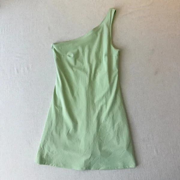 Abercrombie & Fitch Traveler One Shoulder Romper Womens MT Green - Image 10