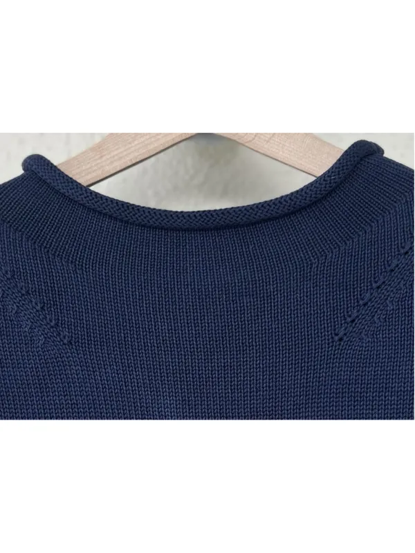 TUCKERNUCK Cotton Rollneck Americana Sweater Navy Academia Prep Thick Old Money - Image 8