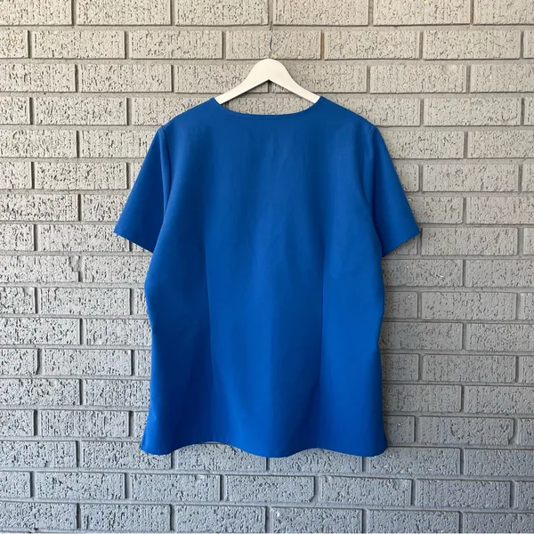 Figs Catarina One Pocket Scrub Top Royal Blue Size XL - Image 6
