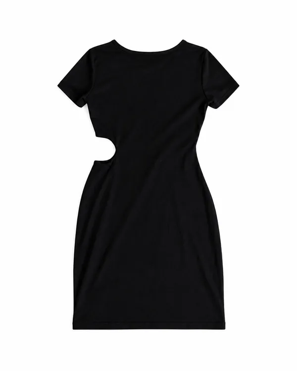 SHEIN Black Twist Cut Out Bodycon Mini Dress Size S - Image 5