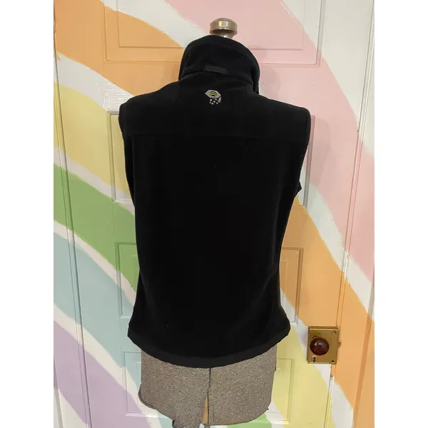 Mountain Hardwear Womens Black Fleece Vest Full Zip Hiking Outdoor Size 8 - Image 5
