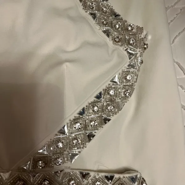 Revolve NBD White Nicolina Cutout Sequin Embellished Formal Gown Size XS - Image 10