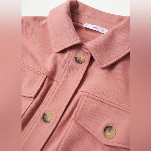Mango Chest-Pocket Cotton Overshirt - Image 5
