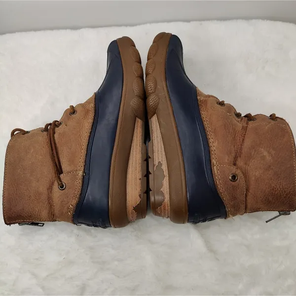 Brown blue Sperry Duck rain Boot sz 7 - Image 5