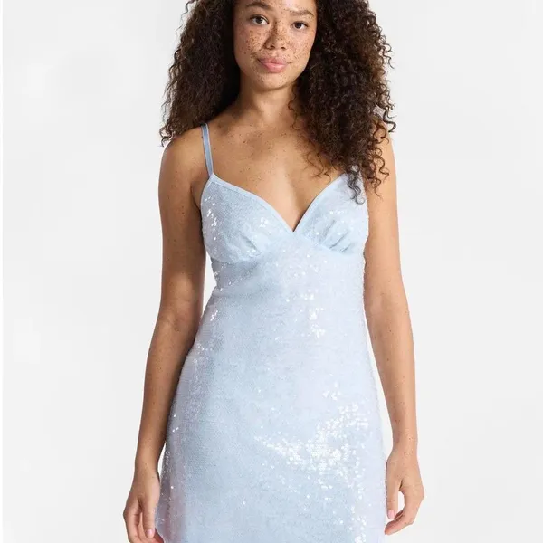 No Boundaries Women's Sequin Cami Mini Dress, Women's, size XXS - Image 3