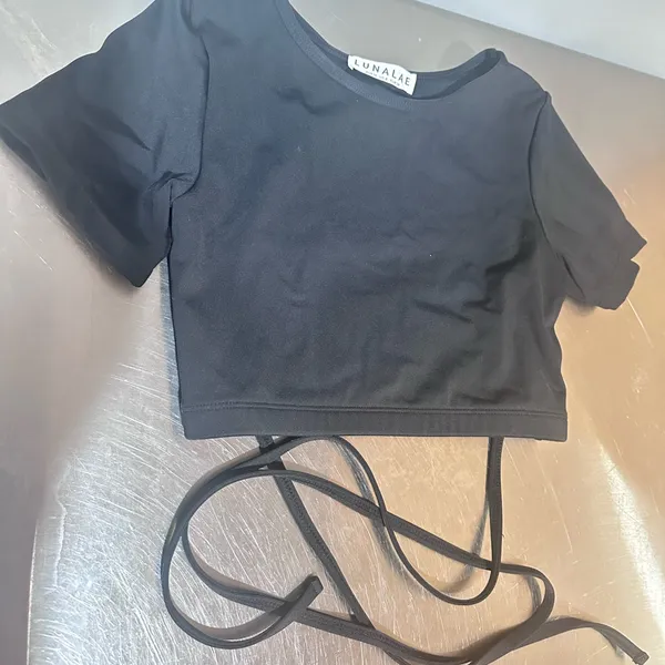 Lunalae Black Wrap Around Pole wear Top Dance XS S - Image 5