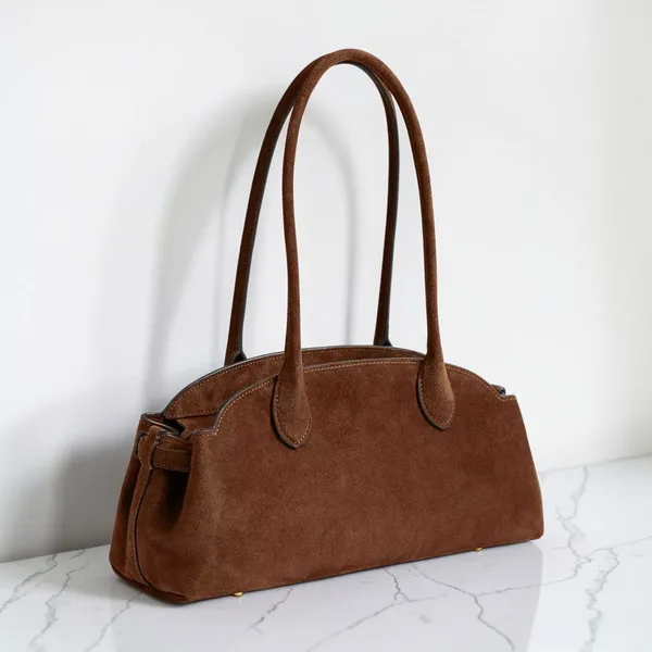 NWT Coach Empire Carryall 34 Suede Shoulder Bag Brass Warm Brown CBN41 Satchel - Image 2