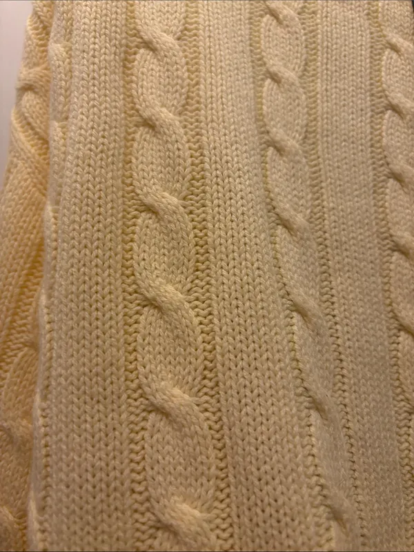 wild fable Pale Yellow Cable Knit Crewneck Sweater XL new - Image 5