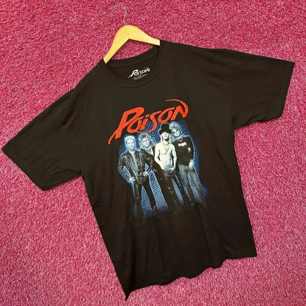 Poison Power to the People Poster Heavy Metal Band Tee XL - Image 3
