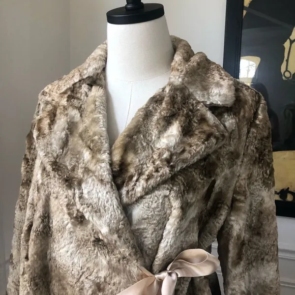 Tara Jarmon Manteau Money Faux Fur Honey 40 8 - Image 2