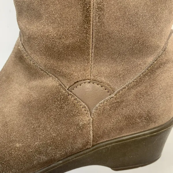Vtg Brooks Brothers Size 7 Boots Shearling Lined Brown Suede Riding Women's 6075 - Image 12