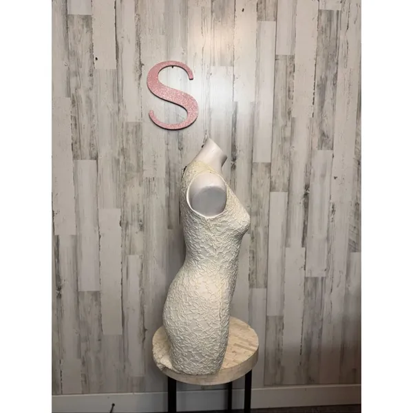 Love Chesley White Lace Bodycon Mini Dress | Sleeveless Scoop Neck Party Dress S - Image 6