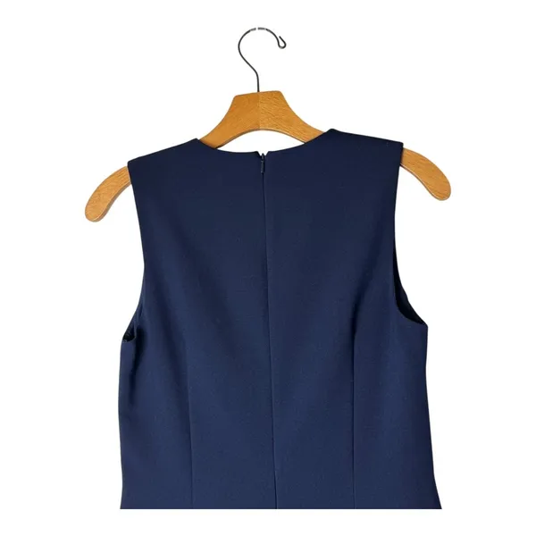Black Halo Dress Women‎ 0 Navy Blue Sleeveless Marlee Flounce Hem A Line Mini - Image 7