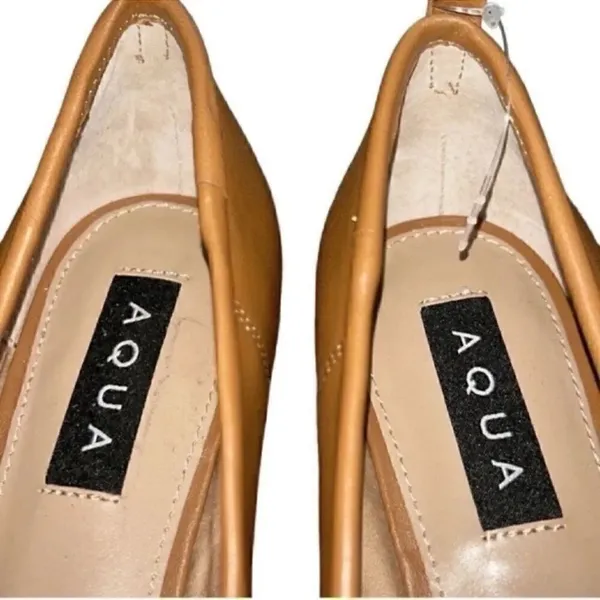 Aqua Leather Tan Flats/Shoes(Size 8.5M) - Image 5
