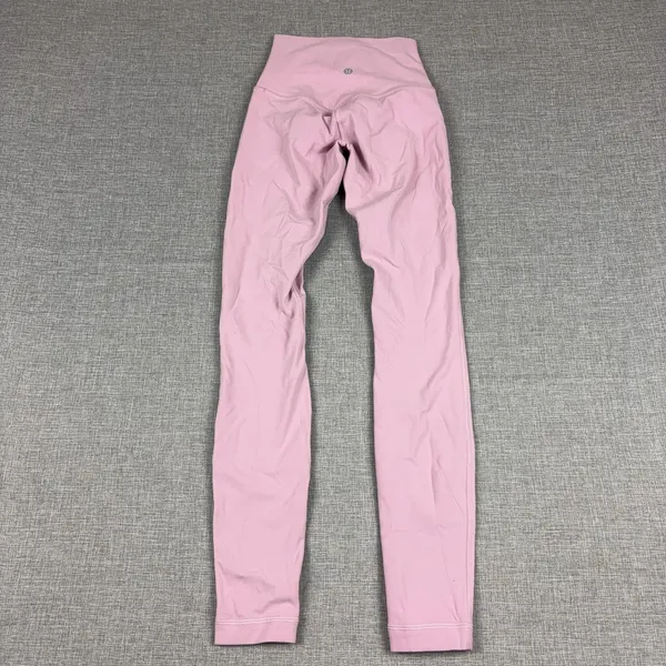 Lululemon Leggings Womens 0 Pink High Rise Ankle Yoga Pants Stretch LW5CT1S - Image 2